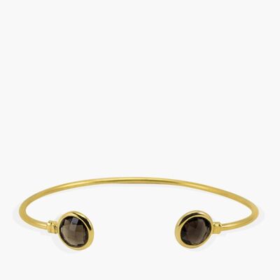 Luccichio Smoky Quartz Cuff Bracelet