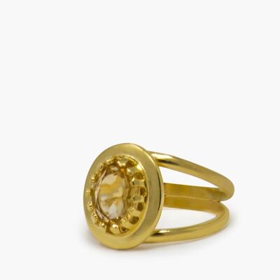 Luccichio Yellow Citrine Stacking Ring