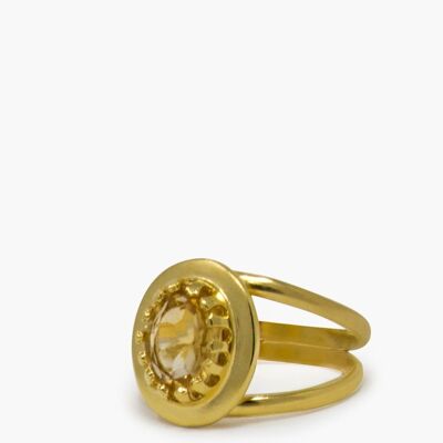 Luccichio Yellow Citrine Stacking Ring