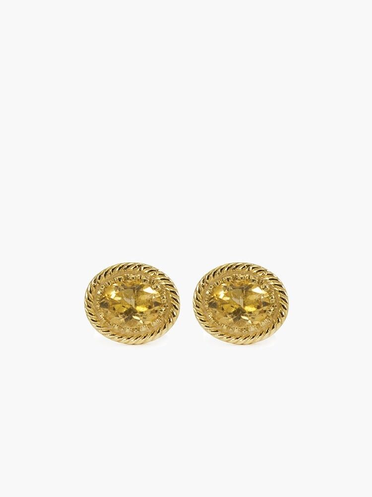 Luccchio Gelbe Citrin-Ohrstecker