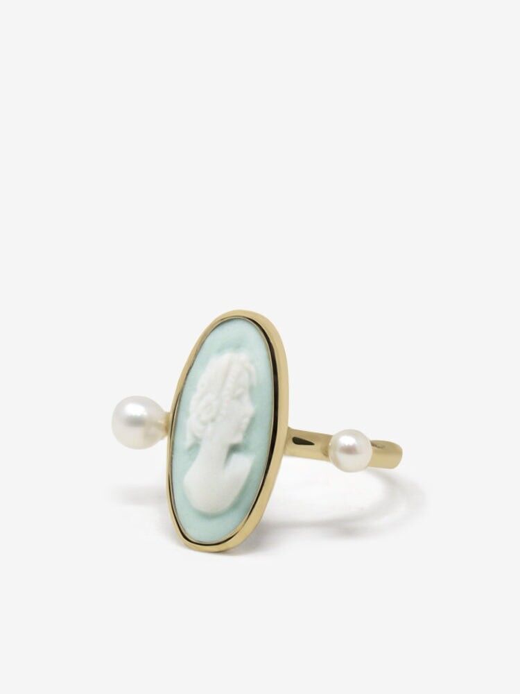 Green on sale cameo ring