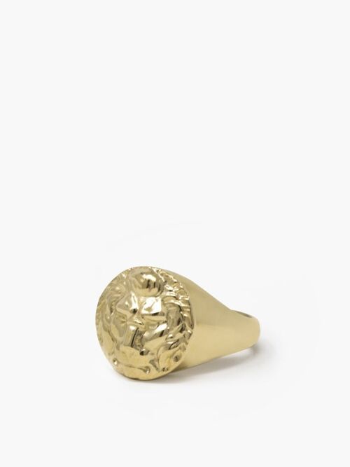 The Lion Gold-plated Signet Ring