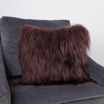 Coussin Coussin Chèvre Poils Longs Marron