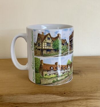 Tasse, Maisons de Shakespeare, Stratford upon Avon. Warwickshire. ( Fond blanc) 2