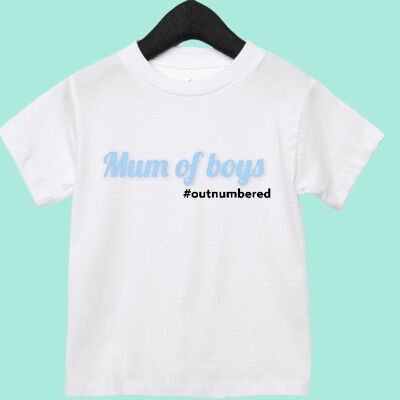 Mum of boys - outnumbered T-shirt