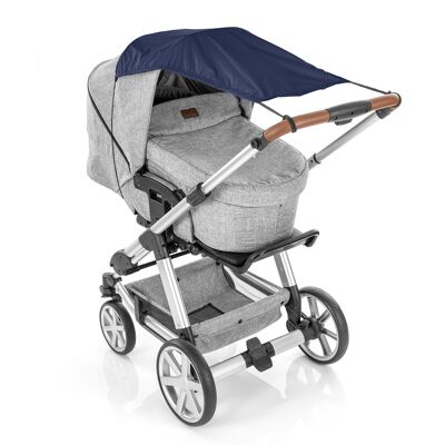 ShineSafe Awning for baby carriage, marine blue