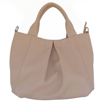 Soft woman bag in printed genuine leather, handbag