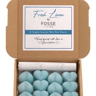 Fresh Linen Soy Wax Melts: Natural, sin plástico y altamente perfumada, paquete de 16