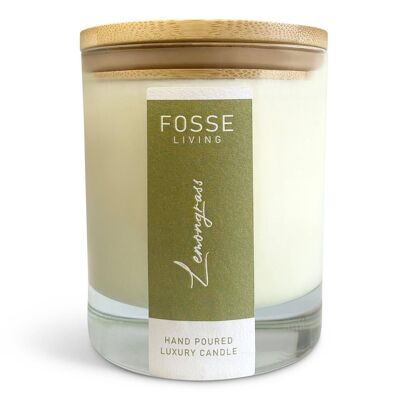 Lemongrass Highly Scented & Long Lasting Candle in Glass Jar: Natural Coconut & Soy Wax