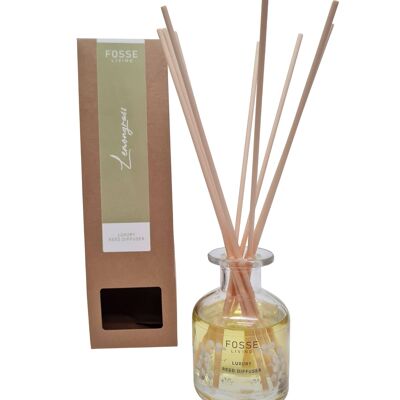 Natural Lemongrass Highly Scented Reed Diffuser: 120ml, Lasts up to 4 Months