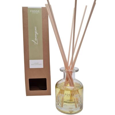 Natural Lemongrass Highly Scented Reed Diffuser: 120ml, Lasts up to 4 Months