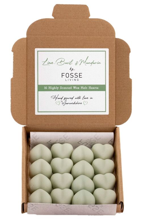 Lime, Basil & Mandarin Soy Wax Melts: Natural, Plastic-Free & Highly Scented 16 Pack