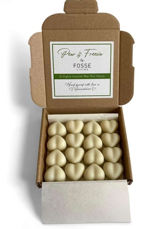 Pear & Freesia Soy Wax Melts: Natural, Plastic-Free & Highly Scented 16 Pack