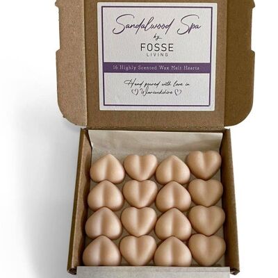 Sandalwood Spa Soy Wax Melts: Natural, Plastic-Free & Highly Scented 16 Pack