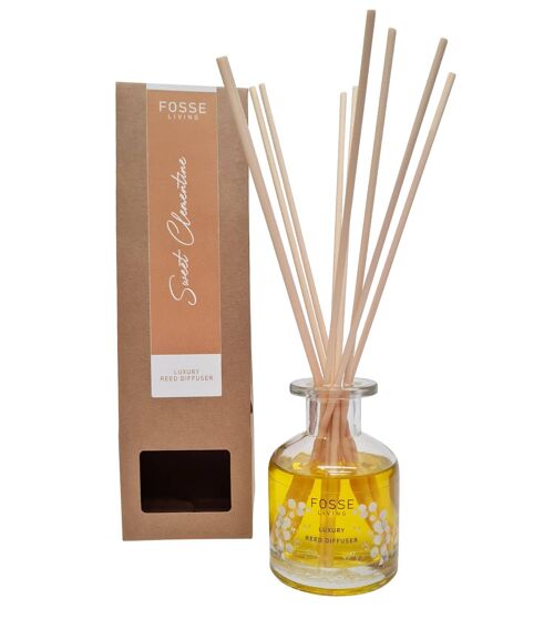 Natural Sweet Clementine Highly Scented Reed Diffuser: 120ml, Lasts up to 4 Months