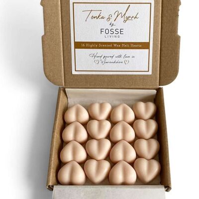 Tonka and Myrrh Soy Wax Melts: Natural, sin plástico y altamente perfumada, paquete de 16