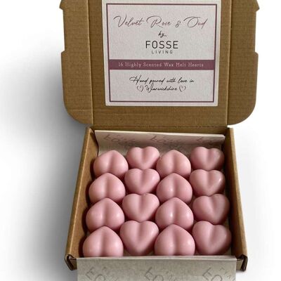 Velvet Rose & Oud Soy Wax Melts: Natural, sin plástico y altamente perfumada, paquete de 16
