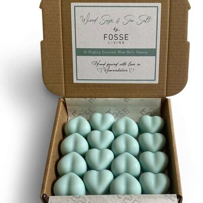 Wood Sage & Sea Salt Soy Wax Melts: Natural, Plastic-Free & Highly Scented 16 Pack