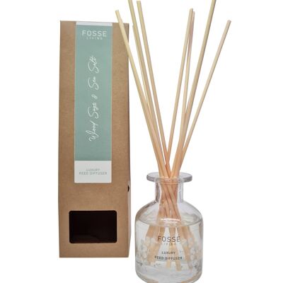 Natural Wood Sage & Sea Salt Highly Scented Reed Diffuser: 120ml, Lasts up to 4 Months