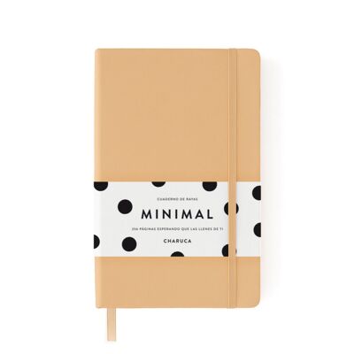 Minimal notebook. Latte. Stripes