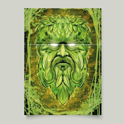 Green Man Card  | Greeting Card | Birthday Card | Card for Him | Card for Her