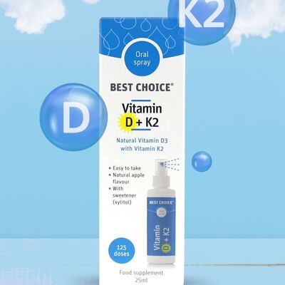 Best Choice Vitamin D3 + K2 Oral Spray 25ml