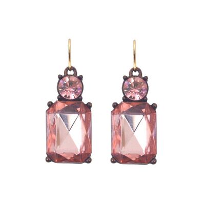 Twin Gem Earring in Rose Blush