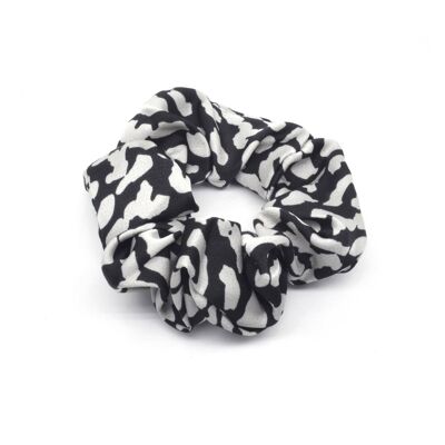 Silk feel leopard print hair scrunchie.