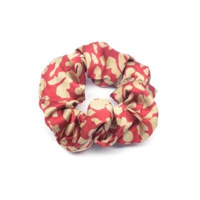 Silk feel leopard print hair scrunchie