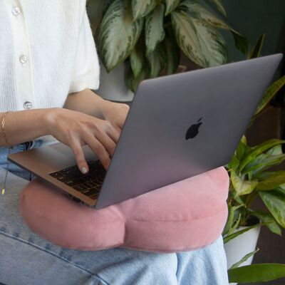 XL CLOUDushion - Schützendes wolkenförmiges Laptop-Kissen - Pfingstrosenrosa