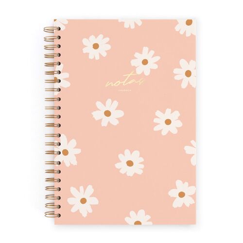 Cuaderno L. Floral pink. Puntos