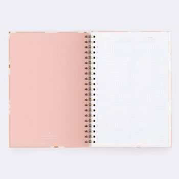 Carnet L. Floral rose. Points 2