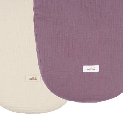 Muslin carry cot/moses basket sheet 2 pack