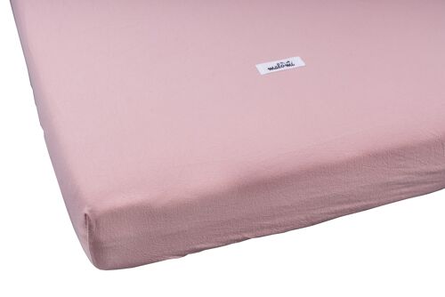 WASHED COTTON BEDSHEET pink M-0-3 years
