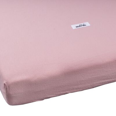 WASHED COTTON BEDSHEET pink L-0-4 years