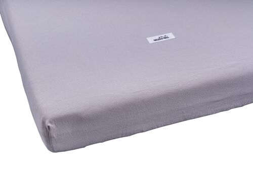 WASHED COTTON BEDSHEET grey L-0-4 years