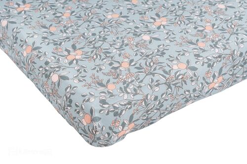 COTTON BEDSHEET apricot petrol S-0-2 years