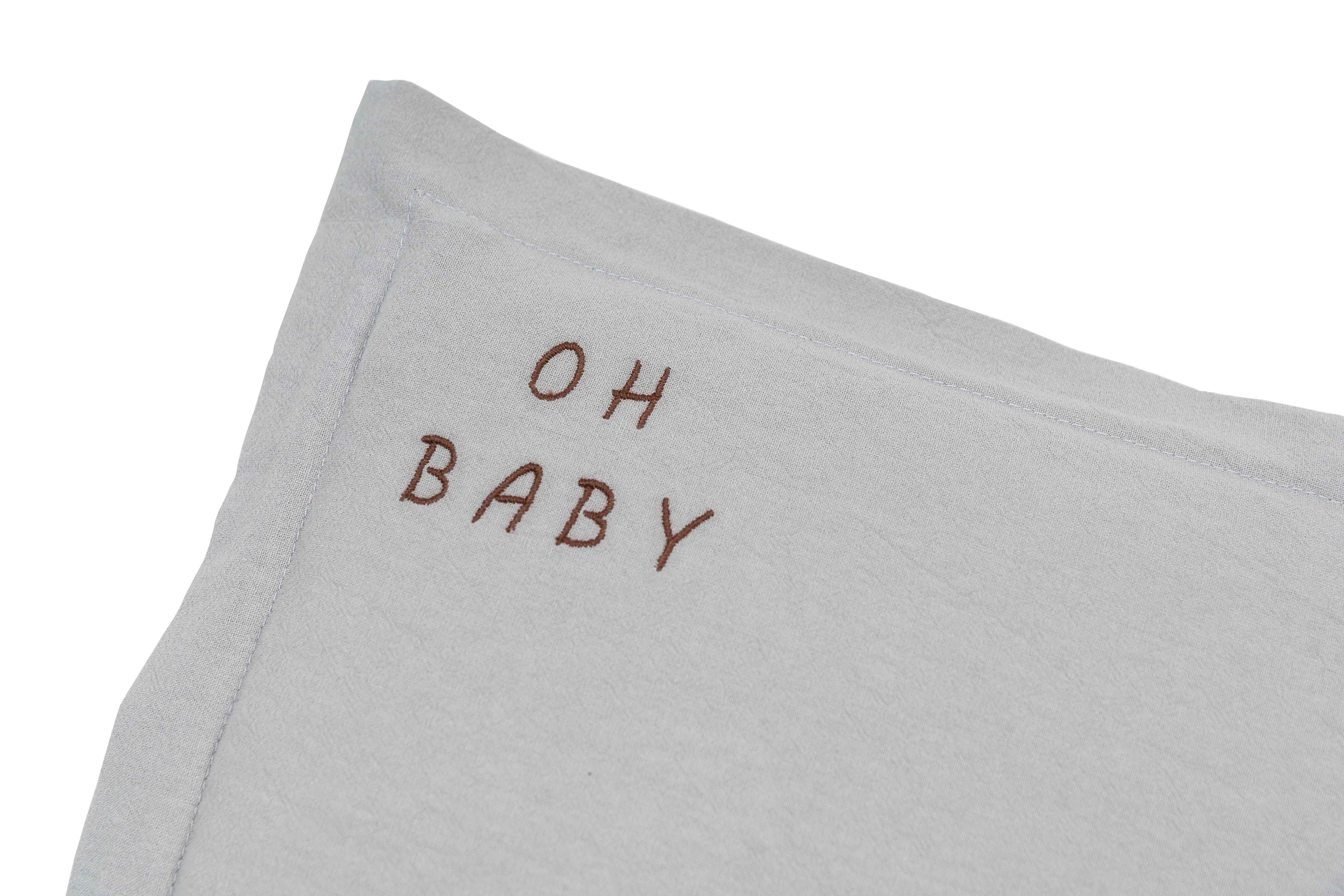 CUSCINO IN COTONE LAVATO OH BABY GREY S-0-1 anni