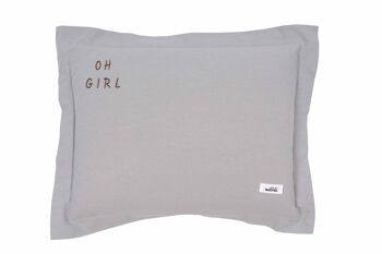 COUSSIN COTON LAVÉ OH FILLE GRIS L-2-99 ans