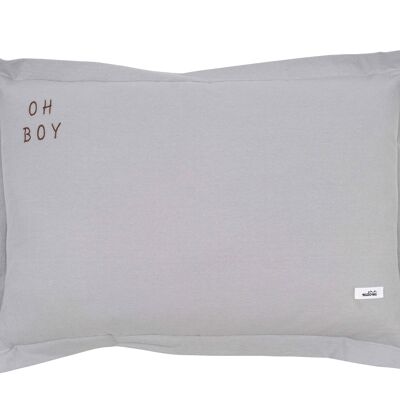 WASHED COTTON PILLOW OH BOY GREY XL-5-99 years