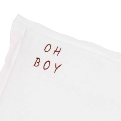 CUSCINO IN COTONE LAVATO OH BOY ECRU S-0-1 anni