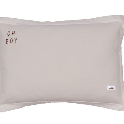 WASHED COTTON PILLOW OH BOY NATURAL M-1-3 years