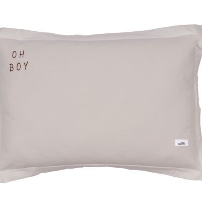 WASHED COTTON PILLOW OH BOY NATURAL L-2-99 years