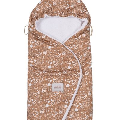 CAR SEAT SWADDLE ORGANIC CAMEL-0-1 year