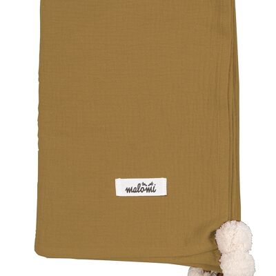 EMMAILLOTE MOUSSELINE POMPON CAMEL-0-3 ans