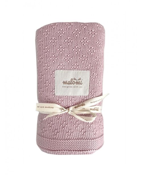 BAMBOO BLANKET DUSTY PINK-0-2 years