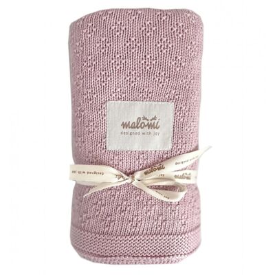 BAMBOO BLANKET DUSTY PINK-0-2 years