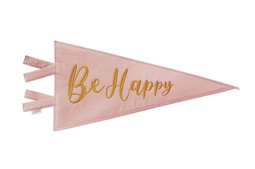 DECORATIVE PENDANT DUSTY PINK BE HAPPY - GOLD-0-99 years