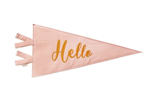 DECORATIVE PENDANT DUSTY PINK HELLO - GOLD-0-99 years