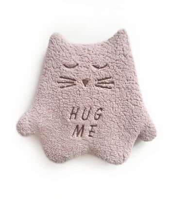 PELUCHE/THERMO CHATON POUSSIERE ROSE "HUG ME" - 0-6 ans
